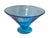 Vintage Mid-Century Modern Blue Glass Attributed Blenko Compote Pedestal Vase For Sale - Image 6 of 6