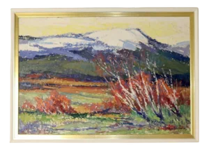 Birger Welander, Mountain Landscape, Oil on Board