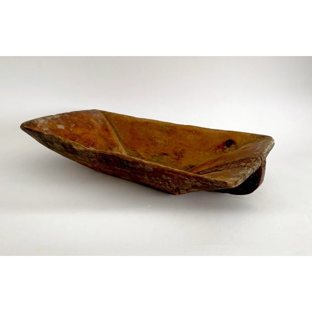 Rustic Turkish Dough Bowl W/ Handle For Sale - Image 4 of 8