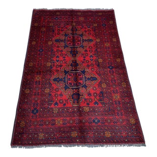 Elegant Tribal Turkmen Khal Mohammadi Hand Knotted Rug For Sale