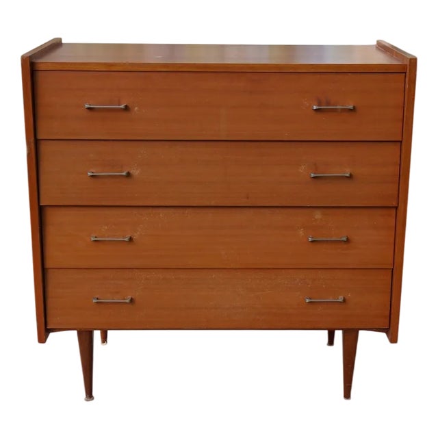 Mid-Century Modern Chest of Drawers with Baguette Legs, 1950s For Sale