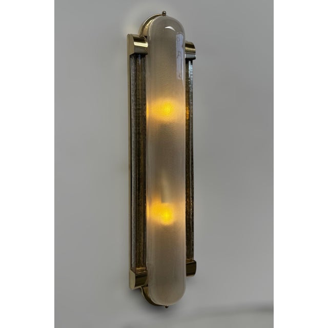 Glass 21st Century Deco Lungo Sconce by Fabio LTD For Sale - Image 7 of 9