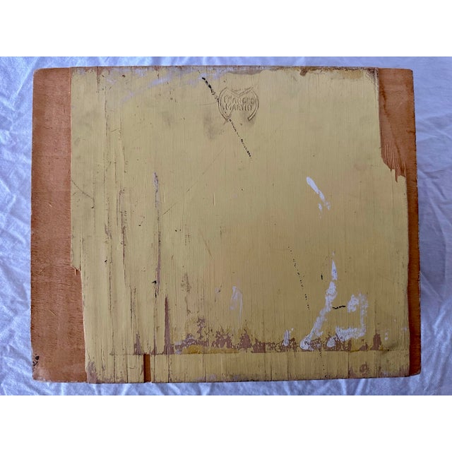 Vintage Mid 20th Century Floral Hand Painted Wooden Jewelry Box For Sale - Image 10 of 11