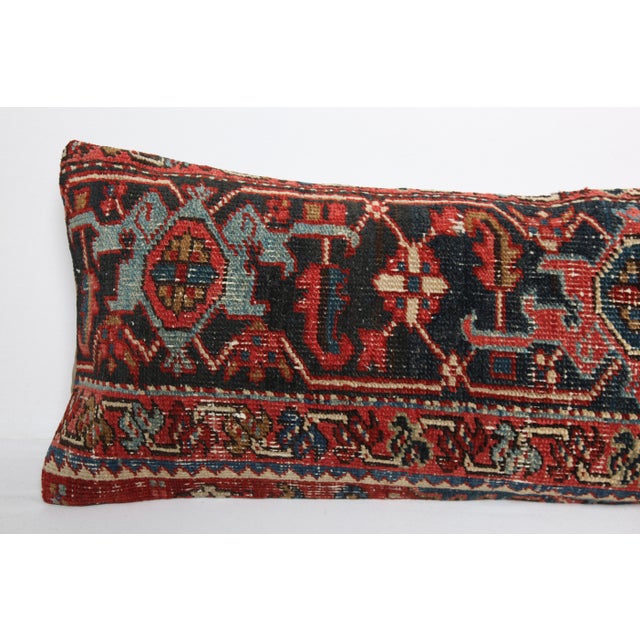Handwoven Decorative Throw Rug Cushion – Antique Tribal Lumbar Cover -16'' X 48'' For Sale - Image 4 of 10