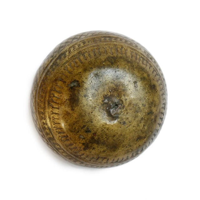 Asian Antique Small Vintage Bronze Nepal Ritual Vase For Sale - Image 3 of 3