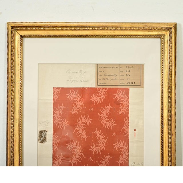 French 19th Century Framed Fabric Design Sample For Sale - Image 4 of 10
