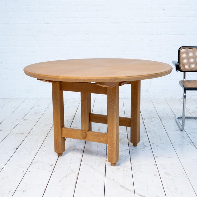 Dining Oak Dining Table by Guillerme Et Chambron for Votre Maison, 1950s For Sale - Image 11 of 13