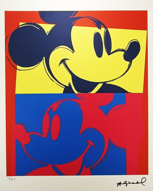 After Andy Warhol, Mickey Mouse, Limited Series Lithograph, 1980s