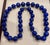 The School of Paris Vintage Lapis Lazuli Single Strand Necklace with Diamond Clasp 14 Kt White Gold For Sale - Image 3 of 18