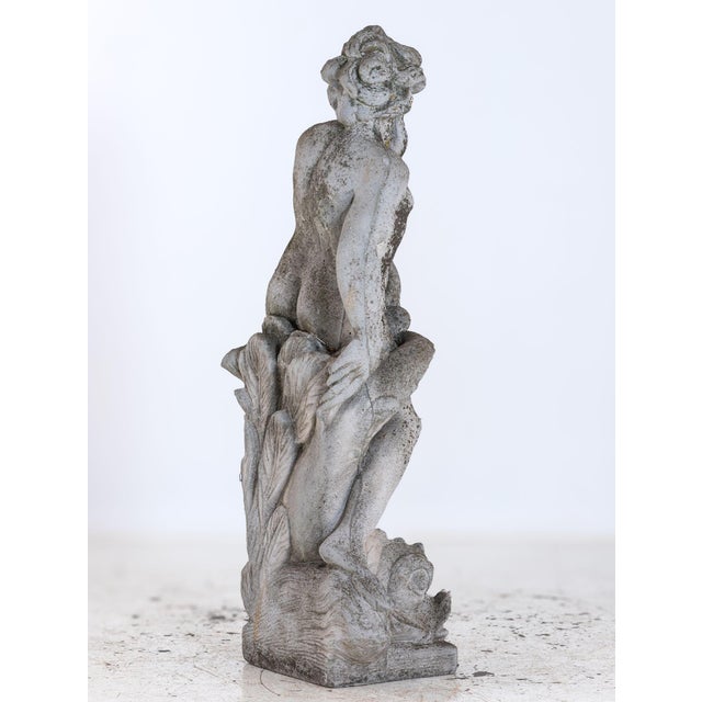 1930s Limestone Garden Figure of Standing Neptune or Poseidon, Denmark Circa 1930–50 For Sale - Image 5 of 11