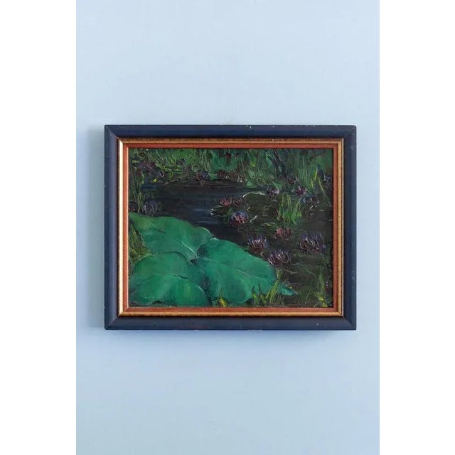 Marcel Pottier, Waterlilies, Oil Painting on Canvas, Early 20th Century For Sale - Image 9 of 9