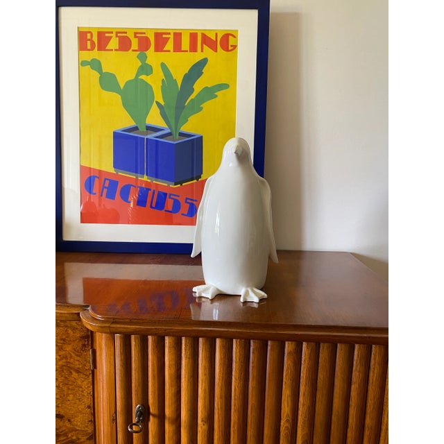 Hollywood Regency Ceramic Penguin Sculpture, Italy 1980 For Sale - Image 3 of 12