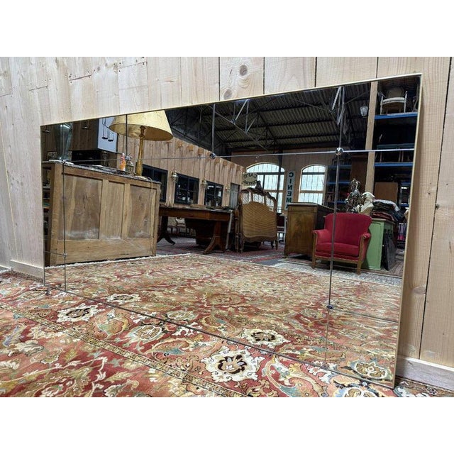 Glass Bistro Mirror, 1970s For Sale - Image 4 of 9