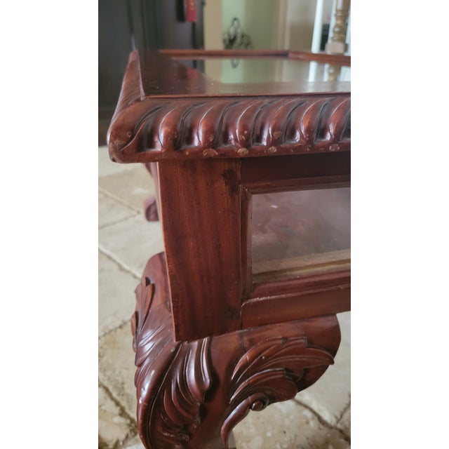 Vintage Display Table With Glass Top and Claw Feet For Sale - Image 12 of 12