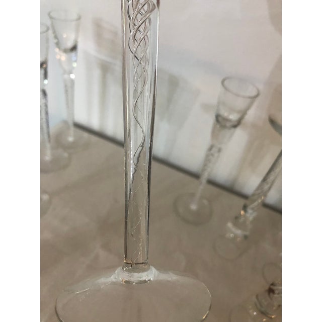 Transparent Mid Century Stuart Crystal “Iona” Long Stem Cordials - Set of 10 For Sale - Image 8 of 10