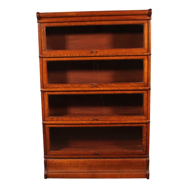 Bookcase in Oak from Globe Wernicke, Set of 4 For Sale
