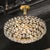 Bakalowits & Sohne Mid-Century Modernist Crystal & Polished Brass Chandelier by Bakalowits & Sohne For Sale - Image 4 of 12
