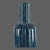 Late 20th Century Late 20th Century Mid-Century-Modern Tall 24.5'' Ribbed Blue Glazed Pottery Floor Table Vase For Sale - Image 5 of 9