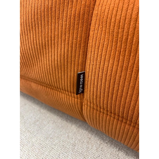 Orange Togo Three-Seater Sofa from Ligne Roset, 2013 For Sale - Image 9 of 16
