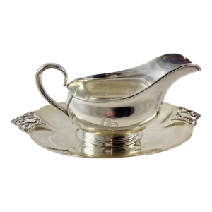 International Royal Danish Sterling Silver Sauce Boat on Stand