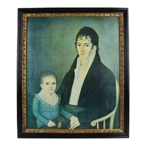 Mid 20th Century Early American Benjamin Franklin Yoe and Son by Joshua Johnson Print