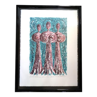 David Hostetler Signed & Numbered "Asherah Grove" Lithograph, 1995, Edition 1/6 For Sale