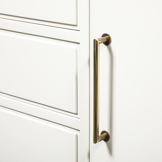 Mid-Century Cream Lacquer W/ Black Lacquer Supports Sideboard by Tommi Parzinger For Sale - Image 9 of 18