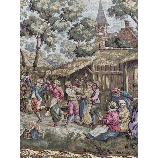 Vintage French Jacquard Tapestry, 1970s For Sale - Image 3 of 18
