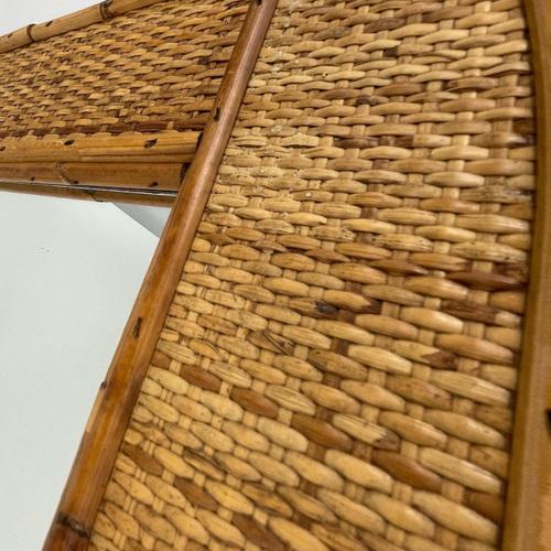 Bamboo & Rattan Wall Mirror from Dal Vera, Italy, 1950s For Sale - Image 9 of 13