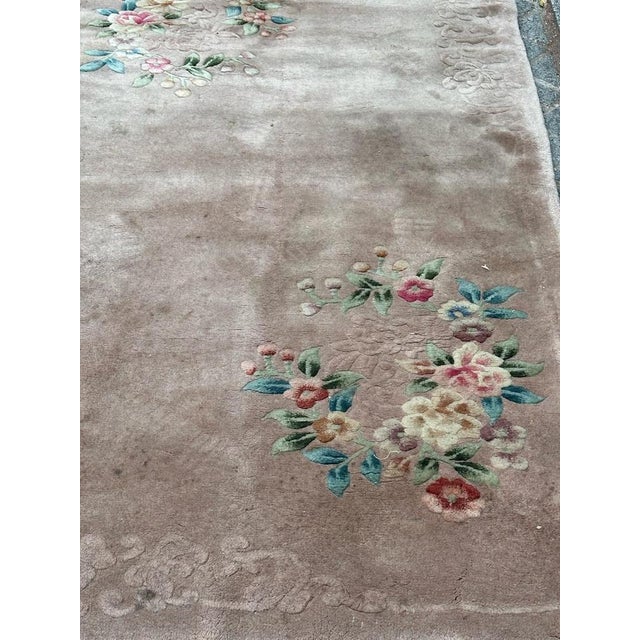 Textile Mid-Century Chinese Art Deco Rug, 1980s For Sale - Image 7 of 14