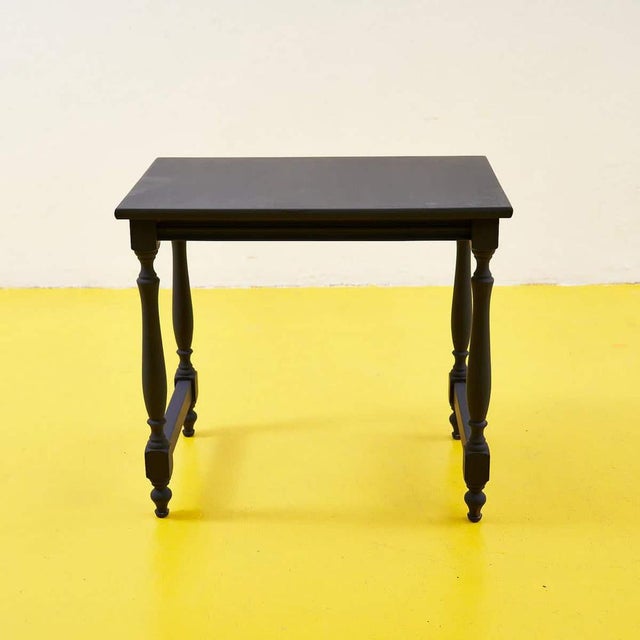Vintage Black Wooden Table For Sale - Image 5 of 6
