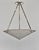 Le Verre Artistique di Lauro & Nicolas Gillen A very rare French art deco pendant light in nickel plated solid brass or...