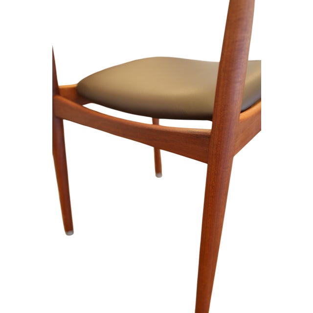 Chairs in Teak and Leather by Henning Kjærnulf for KS Møbler, 1960s, Set of 4 For Sale - Image 16 of 17