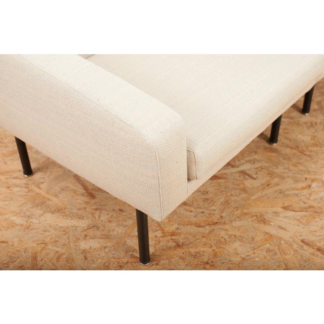 Textile Model 202 Chairs on Black Metal Legs by Dieter Waeckerlin for Idealheim, 1961, Set of 2 For Sale - Image 7 of 14