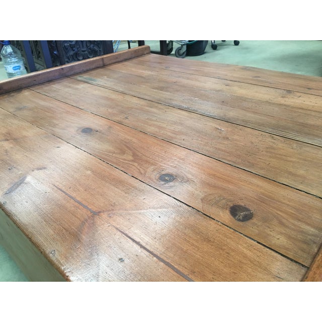 Wood Low Platform Coffee Table, Slabs of Antique Hardwood, Conductors Podium For Sale - Image 7 of 10