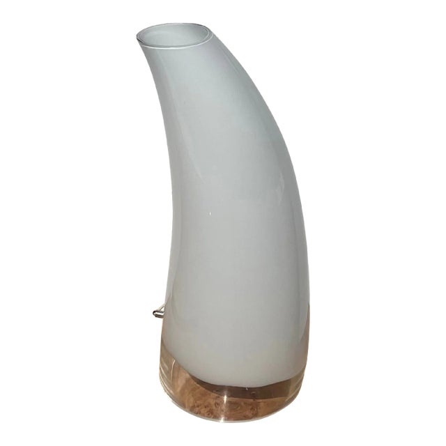 Italian Murano Style Glass Blown Table Lamp - Signed For Sale