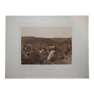 Edward S. Curtis "Mescal Camp – Apache" Original Vintage Photogravure on Japon Vellum, 1903, Cardozo Collection For Sale