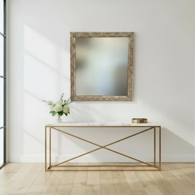 Step into a world of timeless elegance with our Large Hand Carved Floral Wood Wall Mirror. This exquisite piece of rustic...