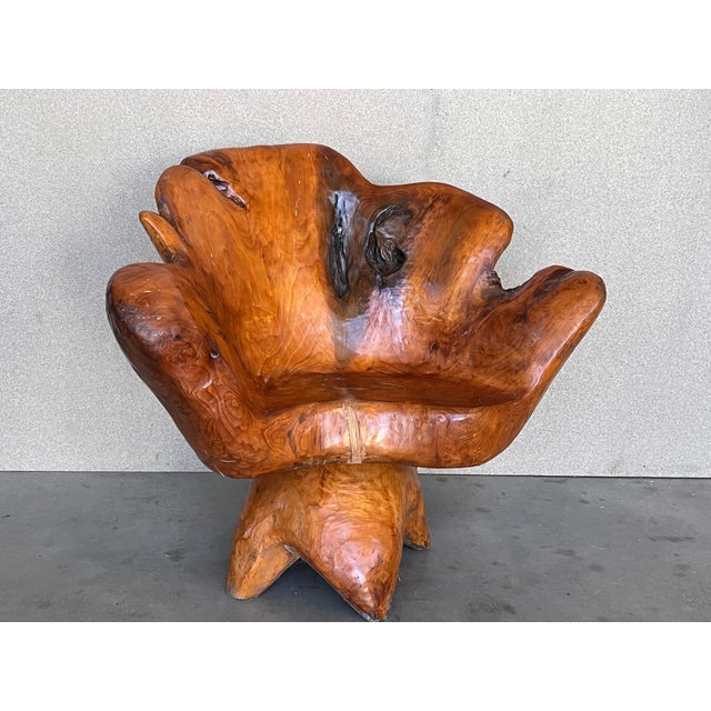 Mid-Century Modern 1950 Solid Wood Swivel Armchair or Side Chair, Four Different Available For Sale - Image 3 of 10