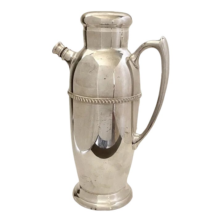 Vintage Poole Silverplate Martini Shaker Pitcher 1002 Art Deco | Chairish