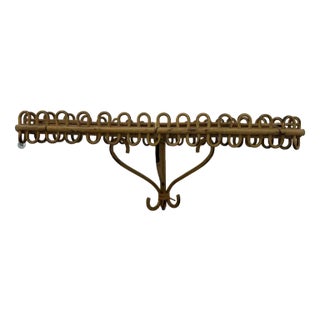 Mid-Century Wicker and Bamboo Shelf attributed to Franco Albini, Italy, 1960s For Sale