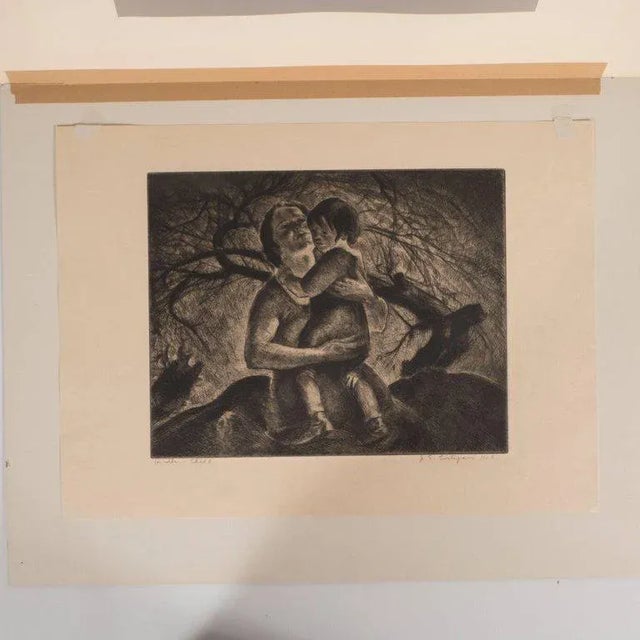 This original, limited edition etching, was realized by the esteemed American artist John E. Costigan, circa 1930. He is...