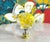 Metal Glass Elephant Lamp Finial in Yellow For Sale - Image 7 of 8
