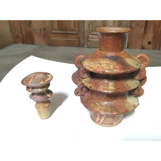 Mid-Century Modern Stoneware Stacked Bottle by Bernard Rooke For Sale - Image 3 of 9