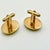 Brown 1970s Mid-Century Hollywood Regency Boho Chic Gold Tone Oval Brown Cufflinks - A Pair For Sale - Image 8 of 8
