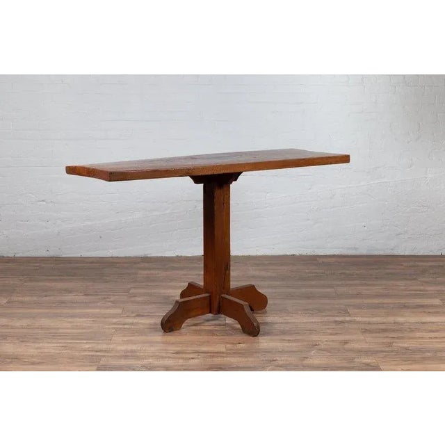 Rustic Indonesian Wooden Console Table For Sale - Image 4 of 13
