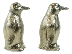 Silver Plated Salt and Pepper Penguins, 1970s, Set of 2