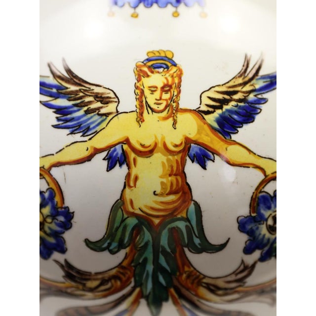 Antique 19th Century Neo-Renaissance Italian Majolica Porcelain Table Lamps, 1890, Set of 2 For Sale - Image 12 of 18