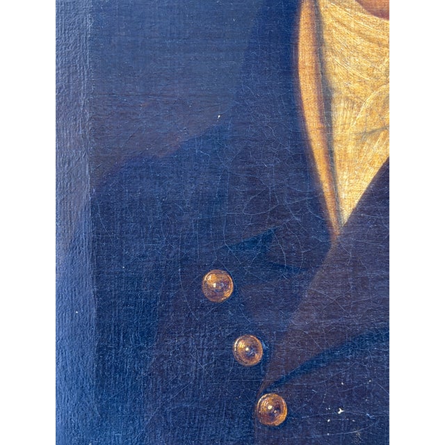 Unknown. Depicting a Gentleman in Pose, 1800s, Oil on Canvas For Sale - Image 5 of 6