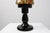 Black French Art Deco Table Lamp with Multicolored Spatter Glass Shade and Black Glass Base, 1920s For Sale - Image 8 of 12